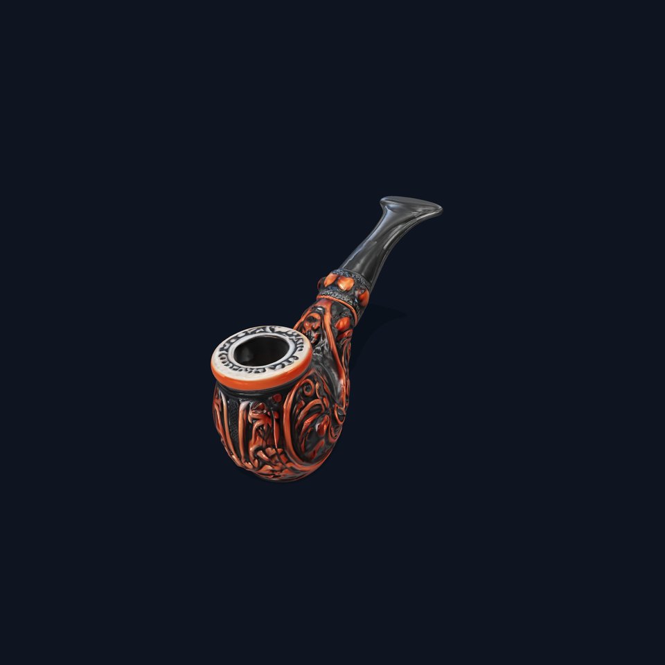 Ornate Tobacco Pipe Model Pack